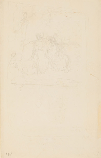 Sketch for Quo Vadis; Lygia and Vinicius in the Garden of Aulus