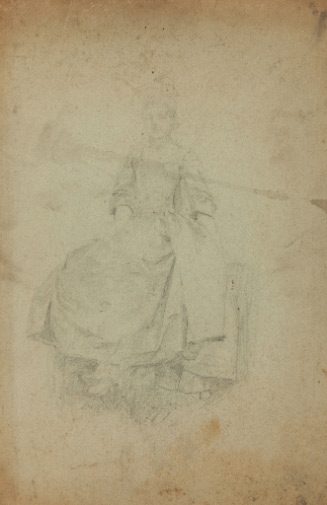 Sketch of seated woman