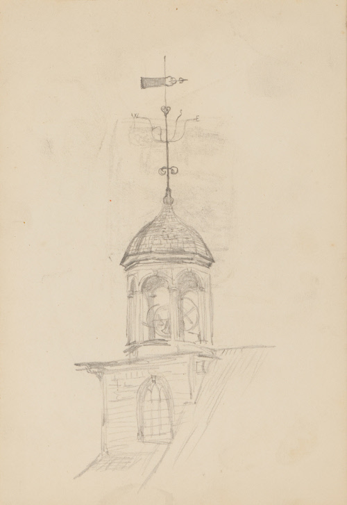 Steeple with weather vane