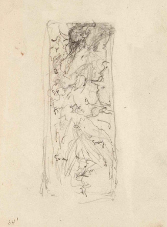 Sketch for The Yellow of the Leaf; The falling leaf is at the door