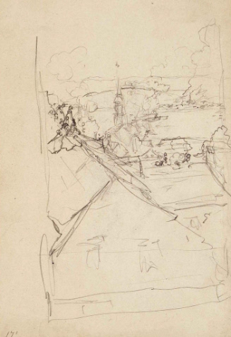 Sketch for Colonies and Nation; Viewing the Battle of Bunker Hill