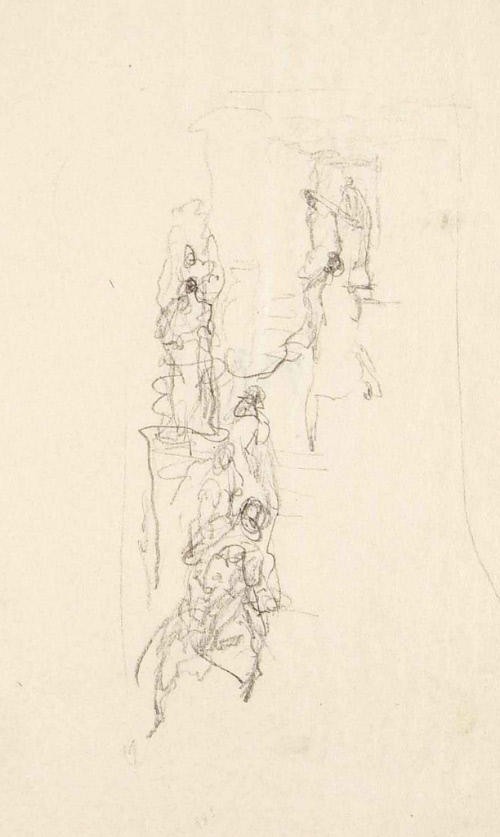 Sketch for The Sword of Ahab; The Battle of the Stairs