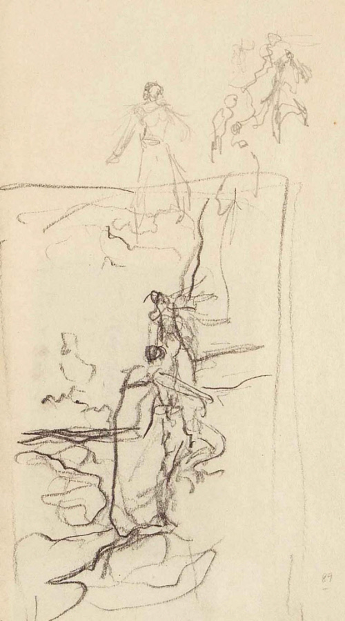 Sketch for The Maid of Landevennec; The Rescue of Azilicz