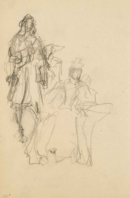 Sketch for Pictures from Thackeray; Beatrix and Esmond