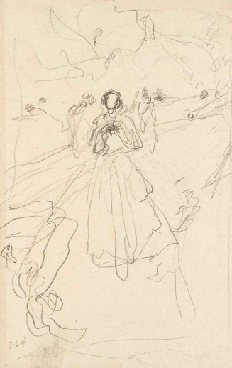 Sketch for A Sense of Scarlet; A figure to provoke tears