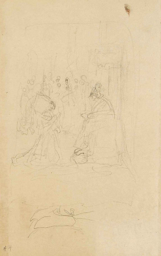 Sketch for The Noble Family of Beaupertuys; The King glared down at her