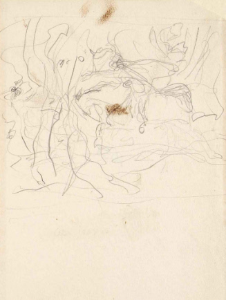 Sketches for A Princess of Kent; Horse and man plunged heavily after her