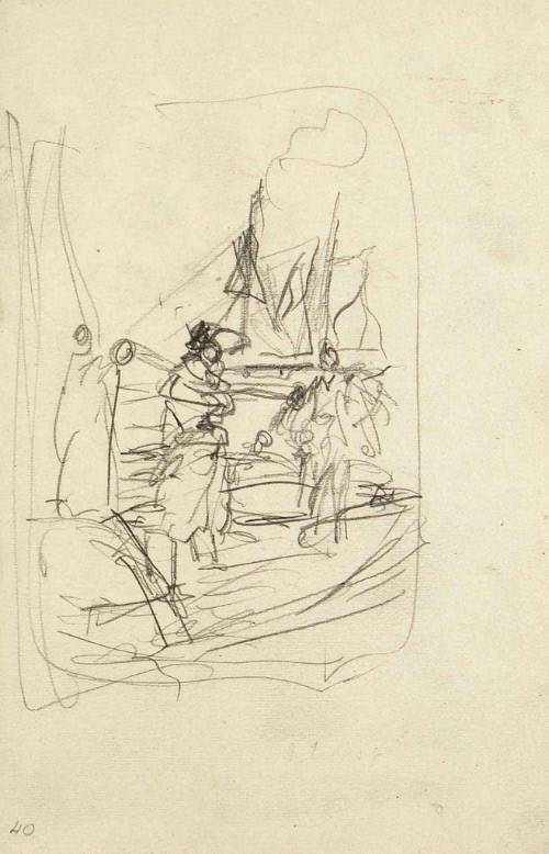 Sketch for Pennsylvania's Defiance of the United States; The American Captain and his mate boarded us
