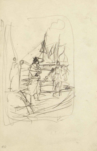 Sketch for Pennsylvania's Defiance of the United States; The American Captain and his mate boarded us
