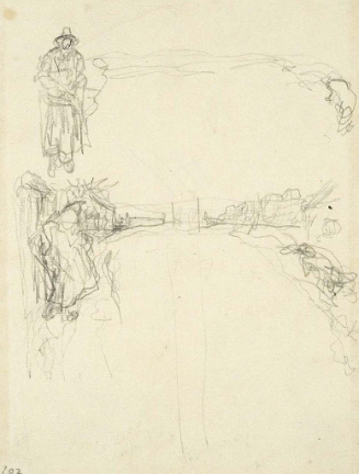 Sketches for The Salem Wolf;  Illustrated margins