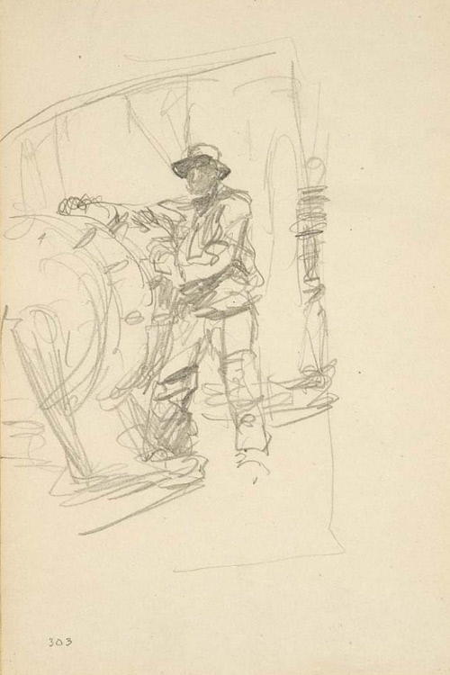 Sketch for Page, A. B; Page was at the wheel, steering