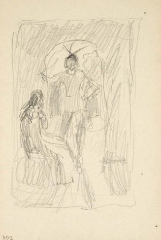 Sketch for Ysobel de Corveaux; There stood the Faery Prince