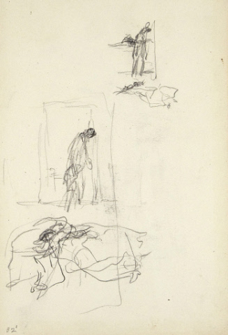 Sketches for The Story of the Revolution; Arnold tells his wife of the discovery of his treason