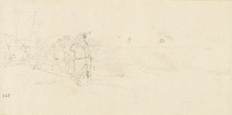 Sketch for Hudson County Courthouse Mural; Peter Stuyvesant and the English Fleet