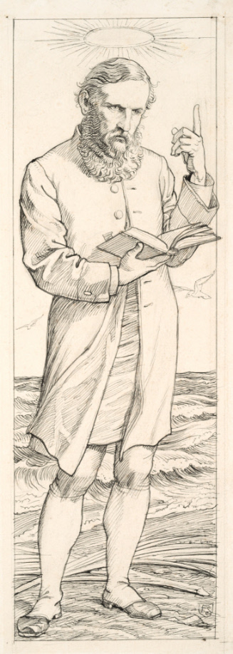"The Missionary Bishop Patteson," Study for the Chapel of the Ascension