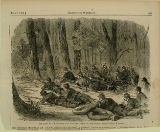 The Army of the Potomac - Our Outlying Picket in the Woods - Sketched by Mr. W. Homer