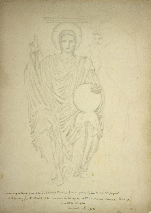 Drawing for the Figure of Christ, American Church, Rome