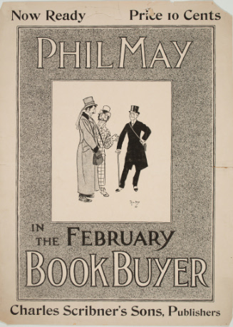 Poster for Phil May in the February Book Buyer
