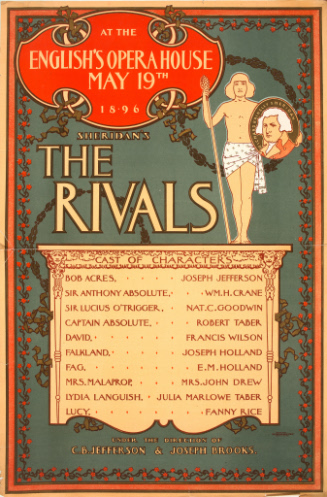 Poster for Sheridan’s The Rivals, at the English's Opera House