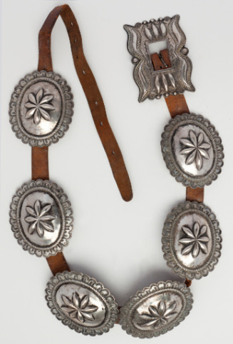 Concho Belt with Six Silver Conchos