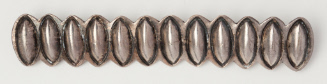 Narrow Silver Pin with Twelve Ovals