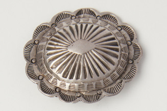 Silver Concho Pin, Oval Shape