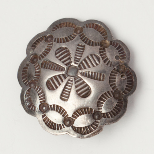 Silver Concho Pin, Circular Shape