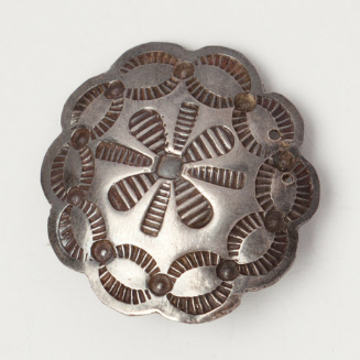 Silver Concho Pin, Circular Shape