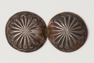 Two Silver Buttons or Small Conchos Soldered Together