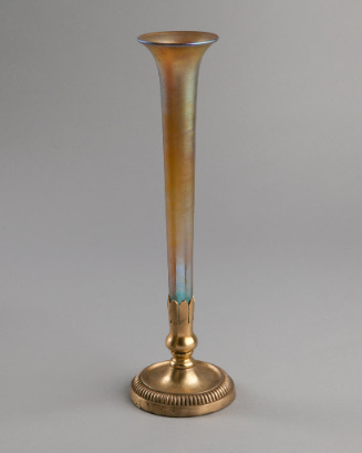 Bud Vase in Bronze Holder