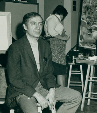 Will Barnett at Delaware Art Center, 1967-68. Delaware Art Museum Archives
