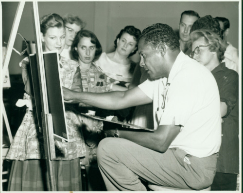 Edward Loper at the Delaware Art Center, c. 1960. Delaware Art Museum Archives