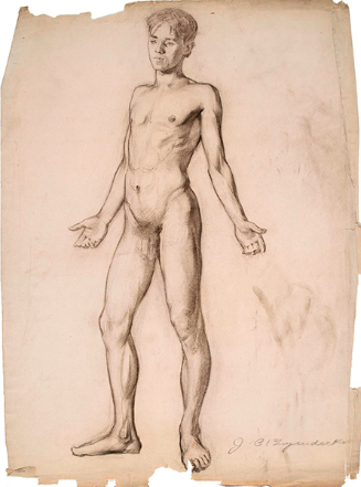 Academic Study, Male Nude