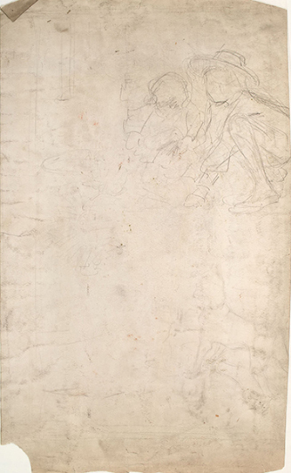 Sketch of Two Figures, One Squatting