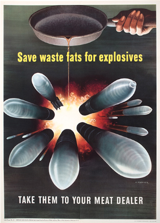 Save Waste Fats for Explosives. Take Them to Your Meat Dealer