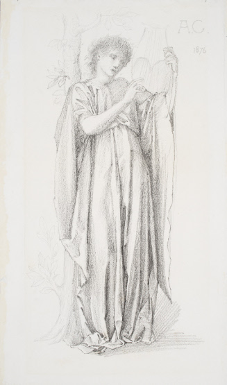 Hymen, the goddess of marriage holding a harp