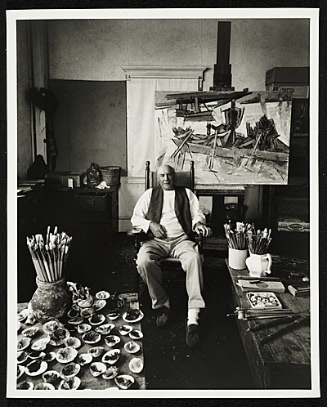 [Karl Knaths], 1960 / Arnold Newman, photographer. 1 photographic print : silver gelatin ; 25 x…