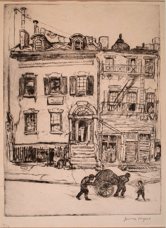 Old Houses on Oak Street, New York City