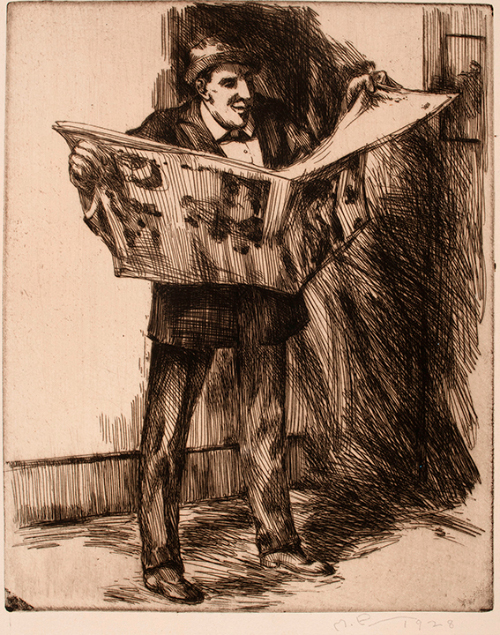 Man with Newspaper