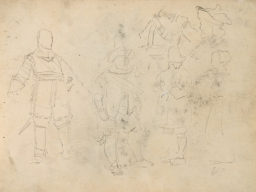 Costume studies for colonial period figures