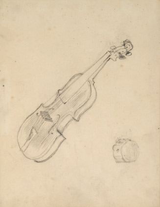 Study for The Last Revel in Printz Hall; Tailpiece with violin