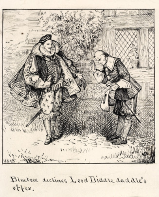 Illustration for Robin Goodfellow and his Friend Bluetree; Bluetree declines Lord Diddle Daddle's offer