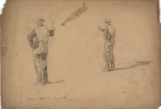 Two men standing and gesturing