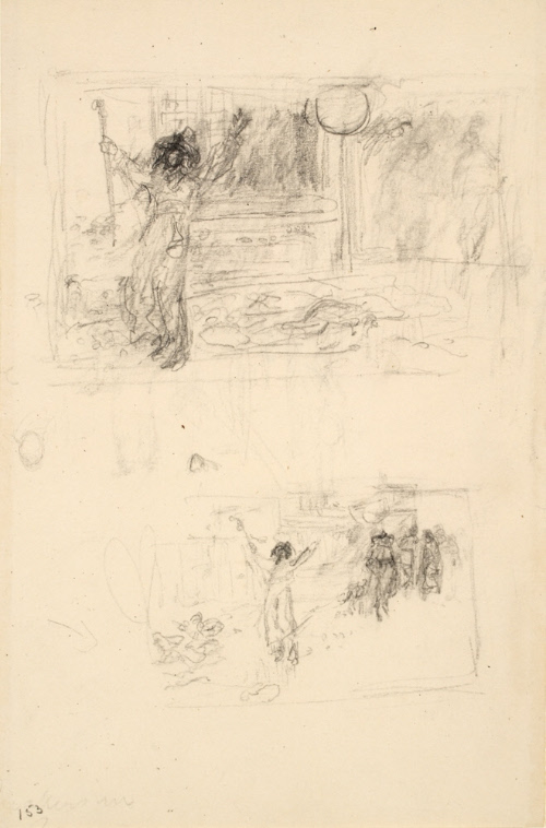 Sketches for The Early Quakers in England and Pennsylvania; "The word of the Lord came to me, saying, 'Cry, woe to the bloody city of Litchfield!', "