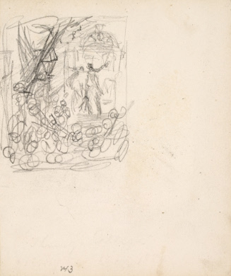 Sketch for King's College; Hamilton Addressing the Mob