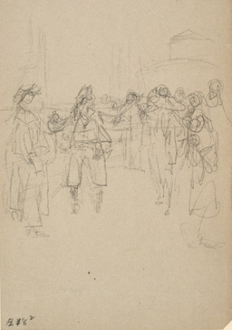 Sketch for The Evolution of New York II; A Privateersman Ashore