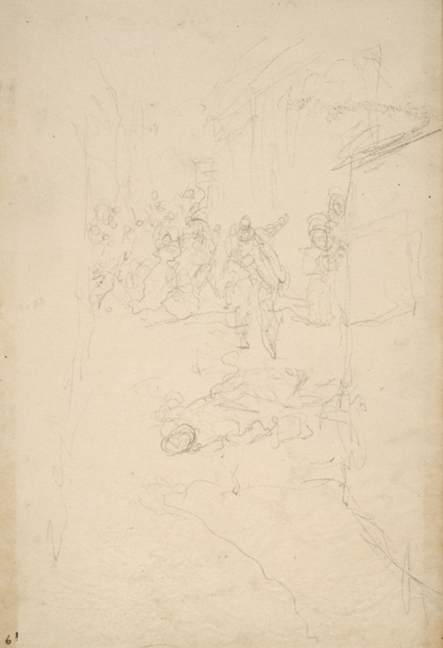 Sketch for New York Colonial Privateers; Barbarously murdered the first, and grievously wounded the latter