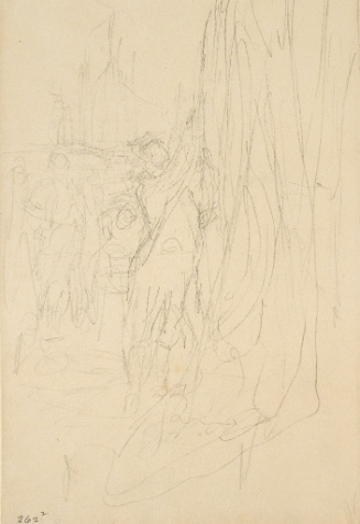 Sketch for Paul Jones; Raising the Rattlesnake Flag on the "Alfred"