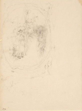 Sketch for headpiece for A Maid's Choice