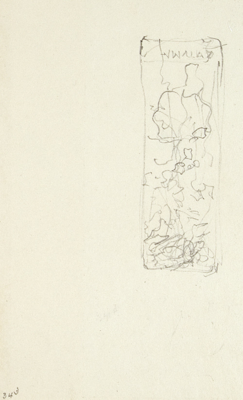 Sketch for The Yellow of the Leaf; The falling leaf is at the door